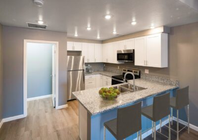 Tiffany Place staged kitchen